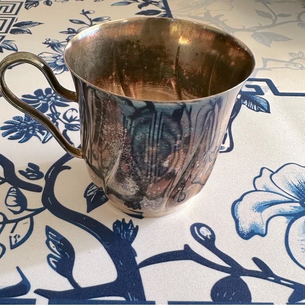 Silver-Tone Metal Cup - Classic Baby Cup Accent